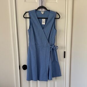 J Crew Blue Wrap Dress